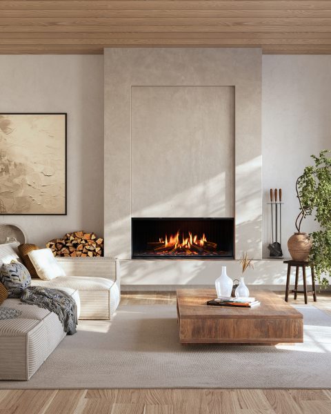 Minimalist,Living,Room,Interior,With,Modern,Fireplace.,Interior,Mockup,,3d